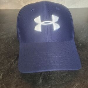 2025 NWT $28 Men's Under Armor Navy Blue Baseball Hat Golf XL 2XL